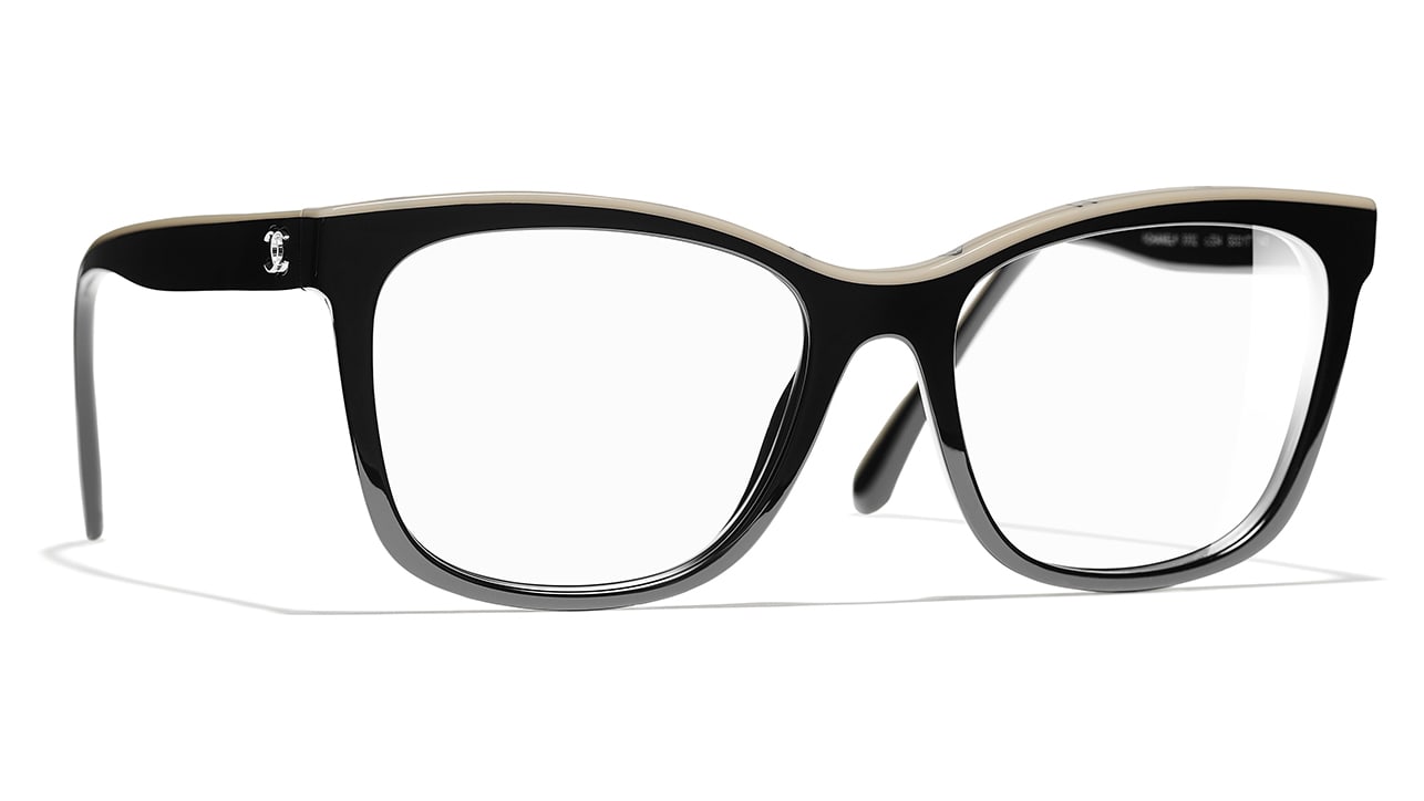 Chanel 3392 C534 Black & Beige Glasses, Buy Online