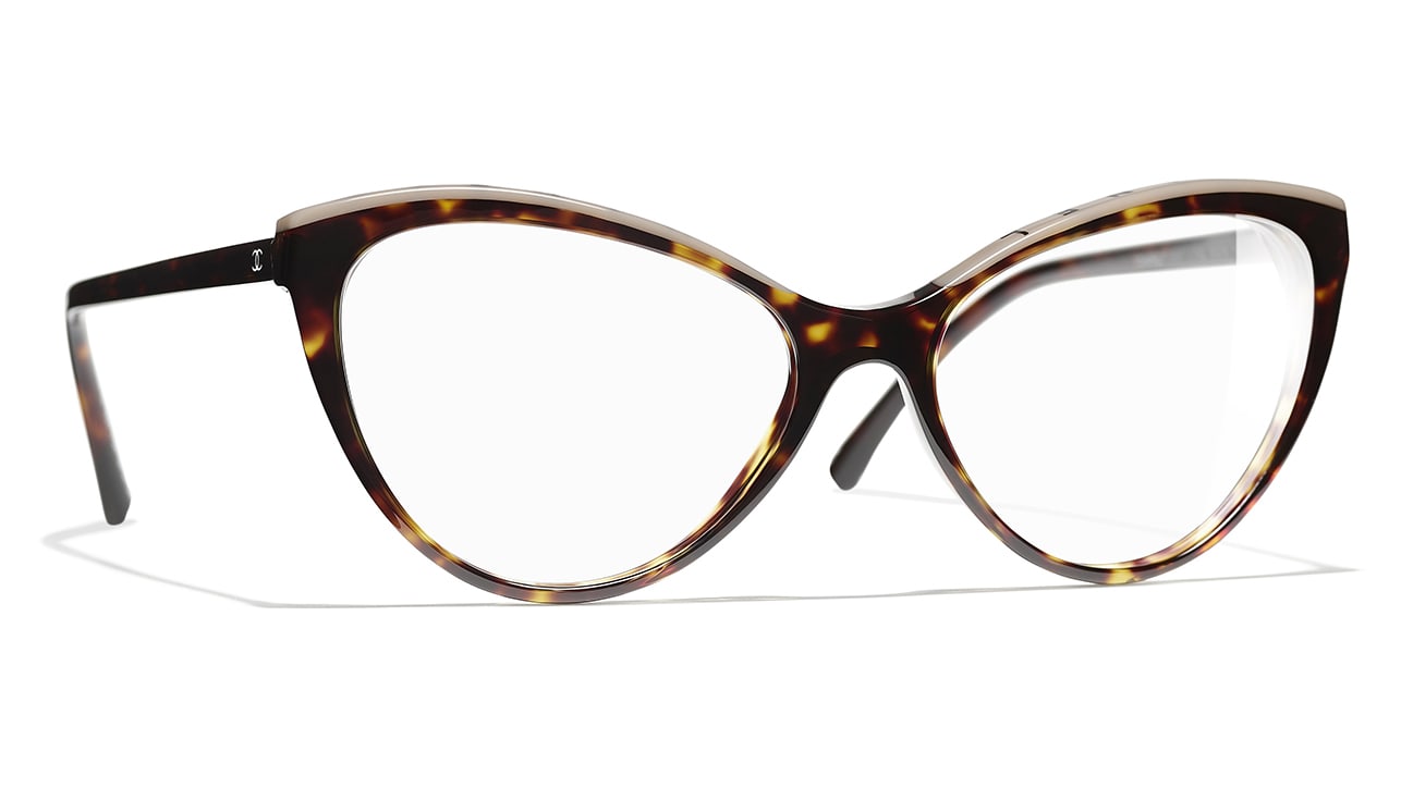 Eyeglasses CHANEL CH 3449B C622 53/16 Woman Noir / Doré rectangle frames  Full Frame Glasses trendy 53mmx16mm 318$CA