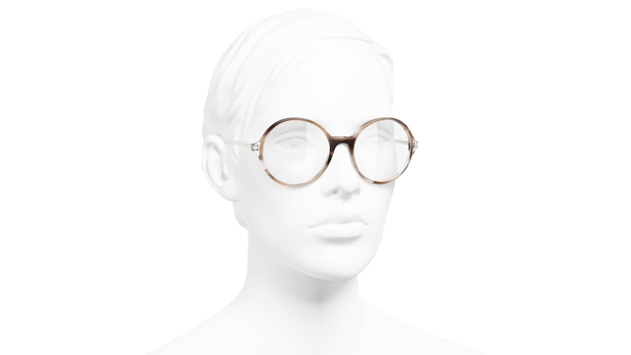Chanel Womens Designer Reading Glasses 3302-1416 in Taupe
