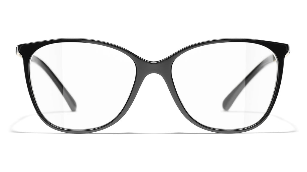 CHANEL 3408QA 622 Eyeglasses Glasses Polished Black Gold CC 54mm  Alternative Fit $195.00 - PicClick