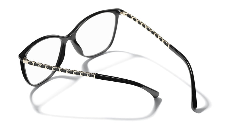 Eyeglasses Chanel CH3429Q C622 54-16 Black and gold in stock