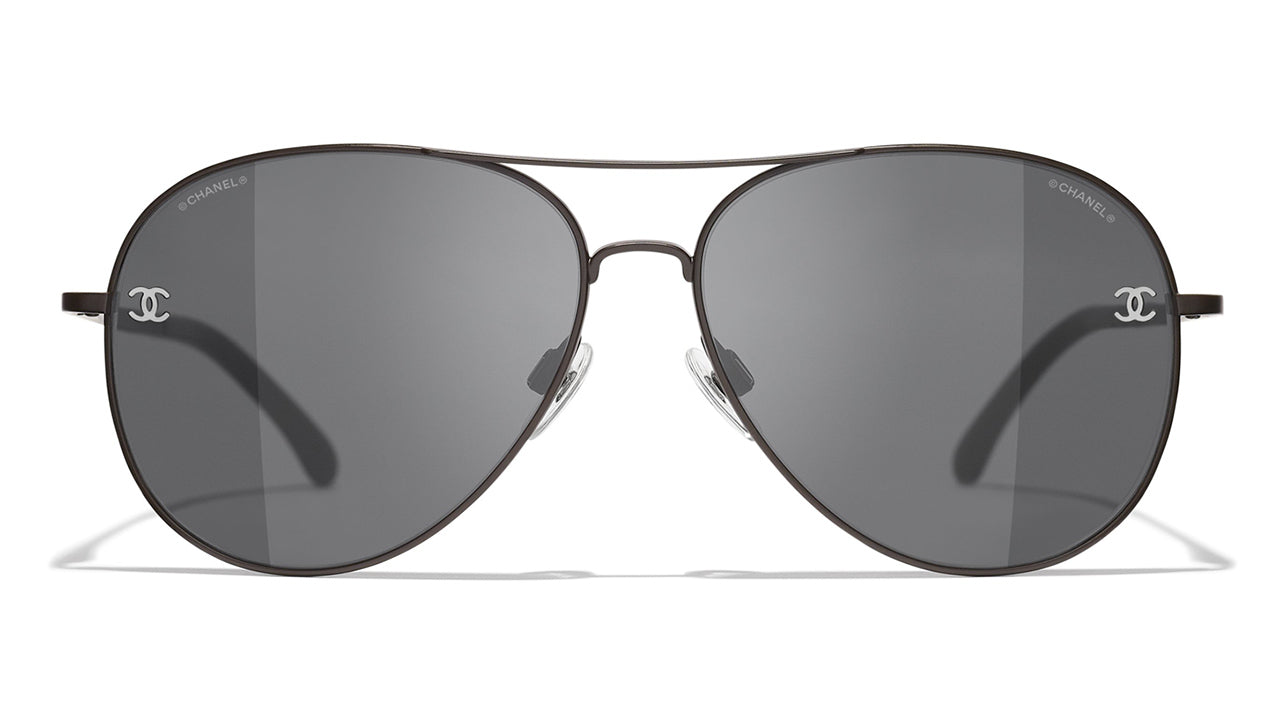 chanel black aviator sunglasses