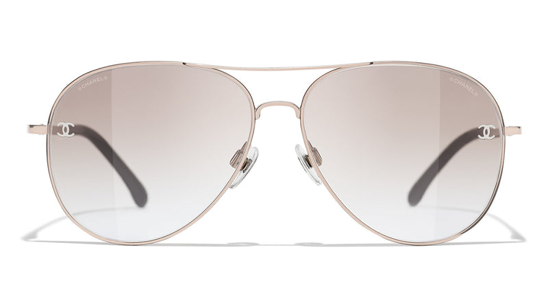 CHANEL Mirrored Pilot Summer Sunglasses 4223 Pink Gold 624513