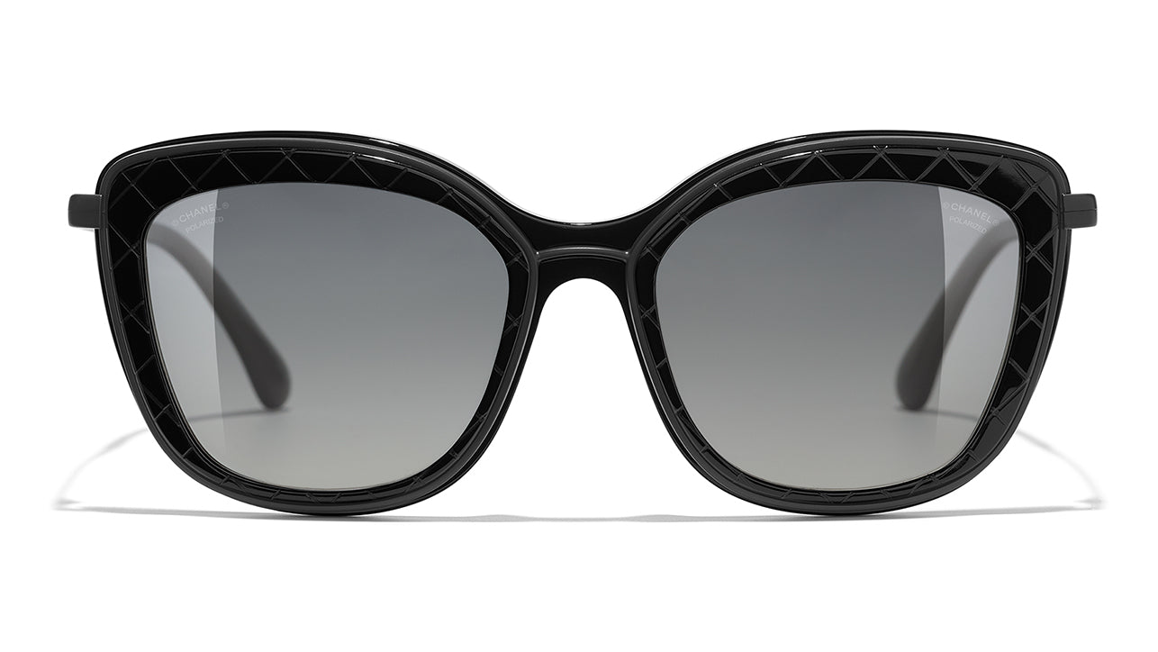 Chanel Butterfly Sunglasses - Acetate and Metal, Black - Polarized - UV Protected - Women's Sunglasses - 9131 C622/S6