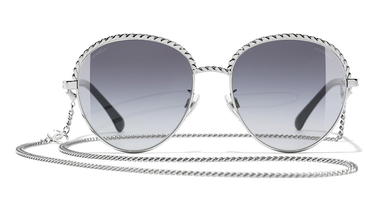 Chanel 4242 C124/S6 Silver Pantos Sunglasses