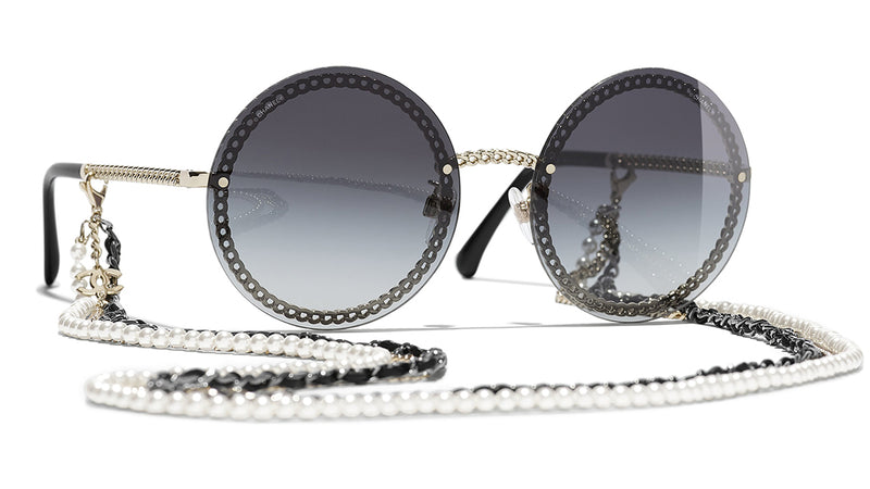 Chanel 4245 C125/S6 Gold Round Sunglasses