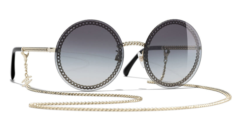 CHANEL 4269 Round Metal & Sequins Sunglasses