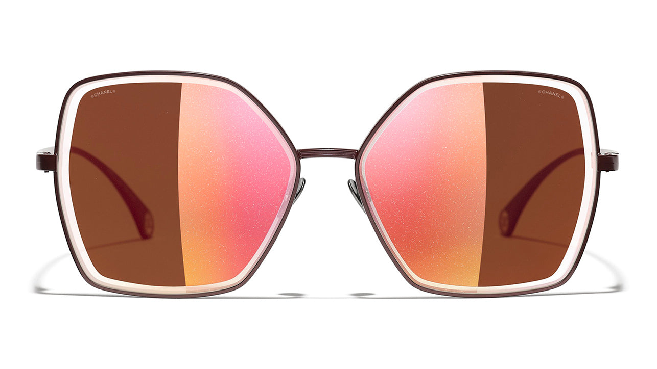 Chanel 4262 C476/EB Red Glitter Butterfly Sunglasses | PRETAVOIR - US