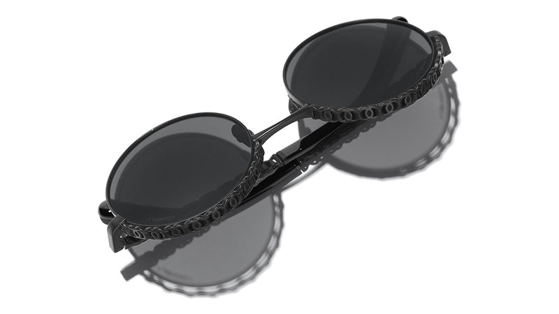 Chanel 4265 C101/S4 Black Round Polarised Sunglasses