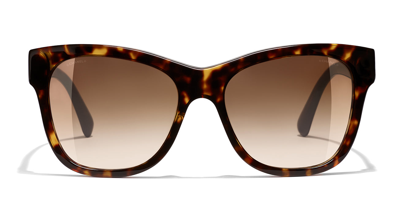 Chanel 5380 C714S5 Dark Tortoise Square Sunglasses | PRETAVOIR - US
