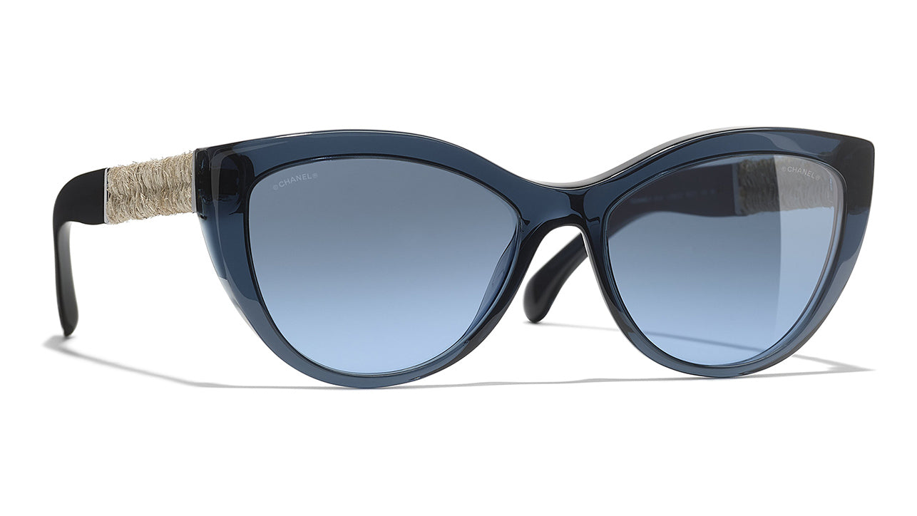 Chanel 5409 C508/S2 Blue Cat Eye Sunglasses