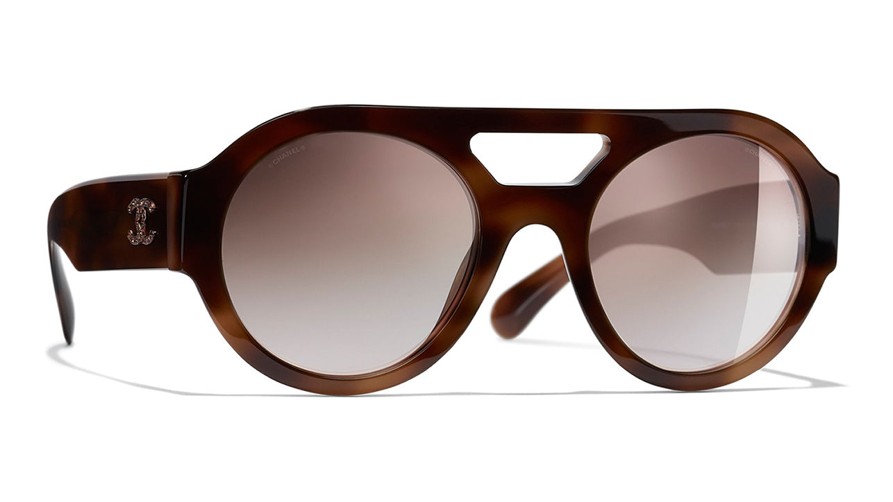 Chanel 5419B 1661/B8 Tortoise Round Sunglasses PRETAVOIR image