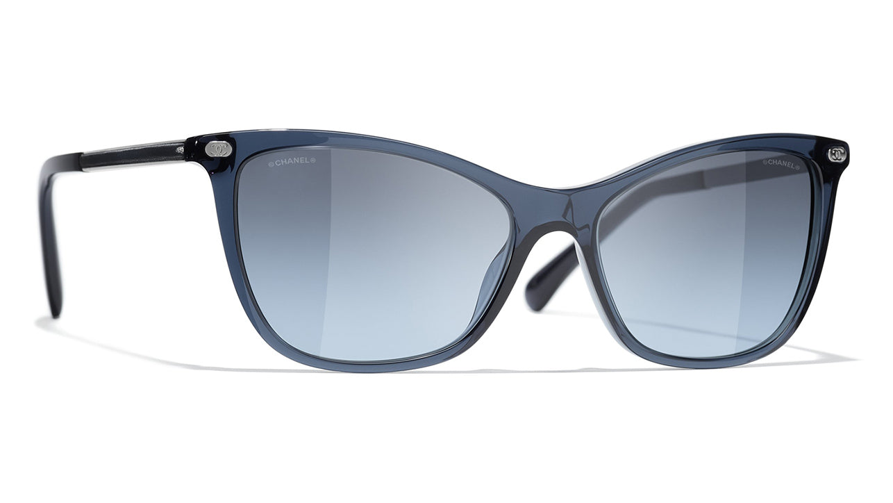 Chanel 5437Q C503/S2 Blue Cat Sunglasses | PRETAVOIR -