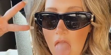 Ashley Tisdale Balenciaga BB0095S 001 Dynasty D-Frame Sunglasses