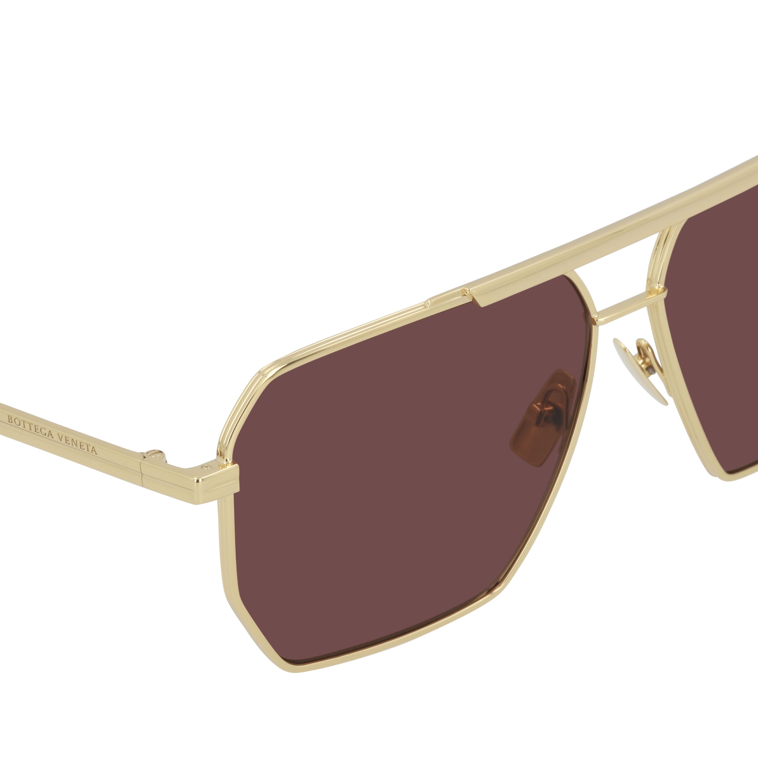 Bottega Veneta BV1012S 005 Gold Square Metal Sunglasses | Order 