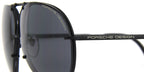 Porsche Design 8478 D Black Frame - Grey & Silver Lenses - As Seen On Kim Kardashian