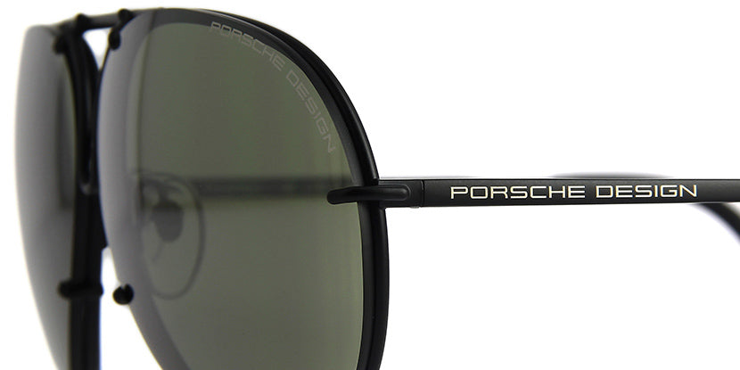 Porsche Design 8478 D Black Frame - Dk Green + Brown Lenses - As Seen On Khloe Kardashian & Kendall Jenner - Black Friday Special