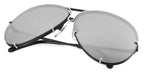 Porsche Design 8478 J Black/Silver Frame - Grey Polar + Silver Lenses - As Seen On Kris Jenner & Khloe Kardashian