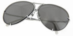 Porsche Design 8478 P White Frame - Dk Grey + Silver Lenses - As Seen On Kylie Jenner & Khloe Kardashian