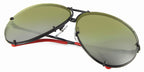Porsche Design 8478 R VisionDrive Black Frame - Green Polar XTR + Silver Lenses