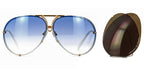Porsche Design 8478 W Gold Frame - Grad Blue + Brown Lenses - As Seen On Shaughna Phillips & CeeLo Green