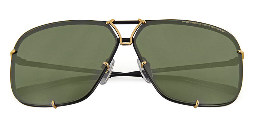 Porsche Design 8928 D Black & Gold Frame Interchangeable Grey Gradient Lenses