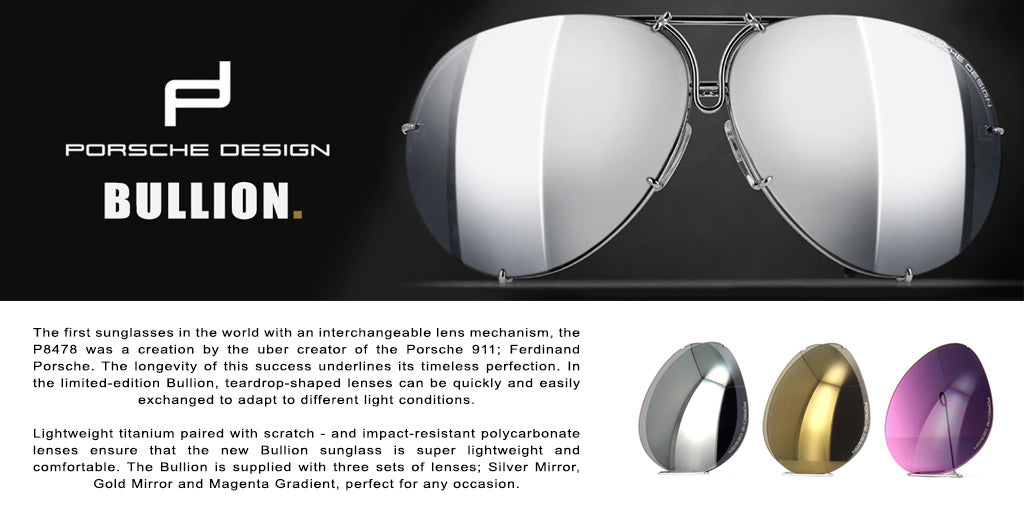 Porsche Design 8478 'Bullion' Three Lens Set Edition - As Seen On Khloe Kardashian & Kris Jenner
