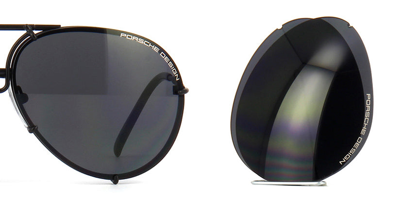 Porsche Design Lens Set - P V343 Grey Black Lenses - As Seen On Khloe Kardashian