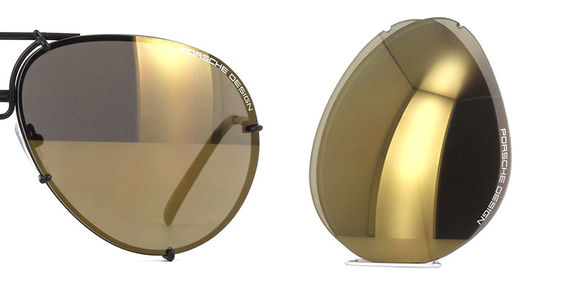 Porsche Design 8478 Lens Set - V209 Flash Gold Mirror Lenses