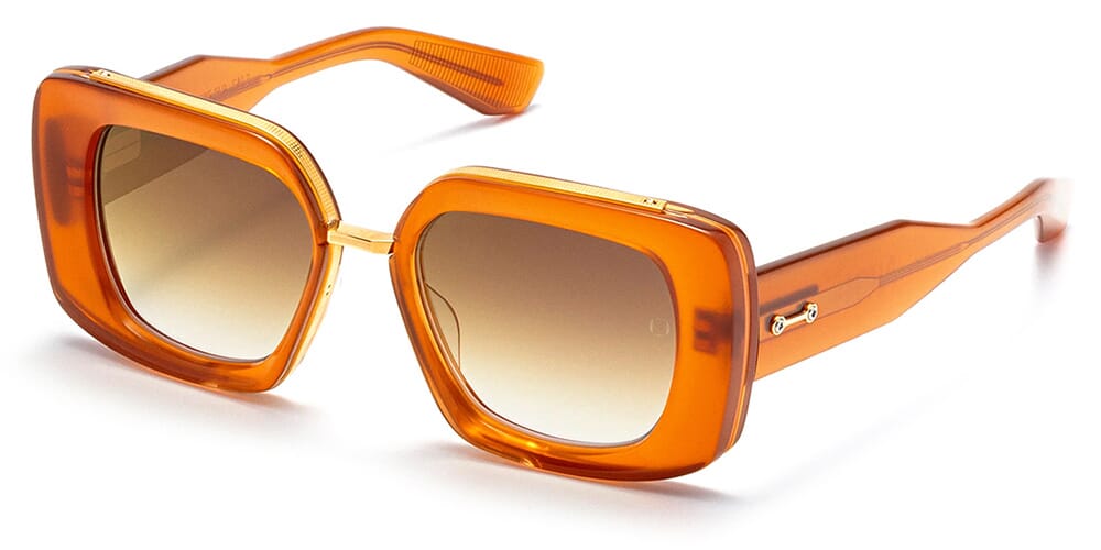 Bottega Veneta - Hinge Acetate Square Sunglasses - Orange Brown - Sunglasses  - Bottega Veneta Eyewear - Avvenice