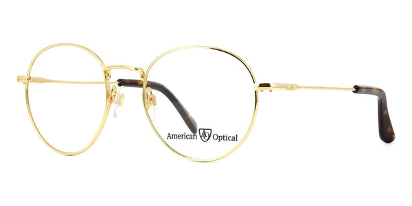 American Optical AO1002 Frame C1 ST TO Gold Glasses - US