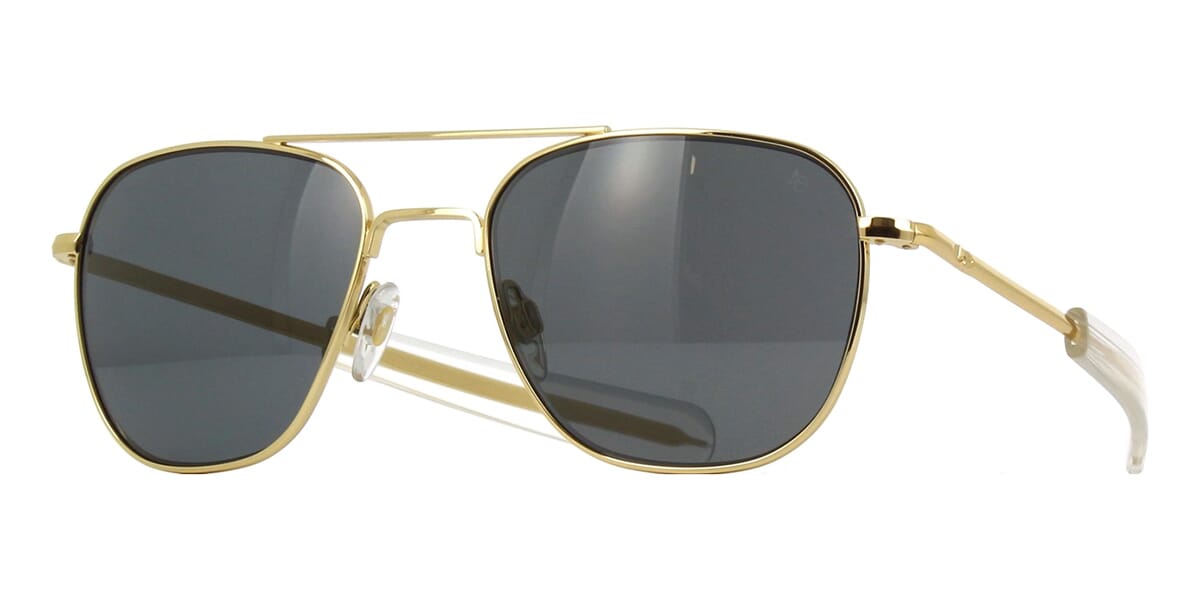 American Optical Original Pilot C1 BT CL GYN Gold 23K Sunglasses US