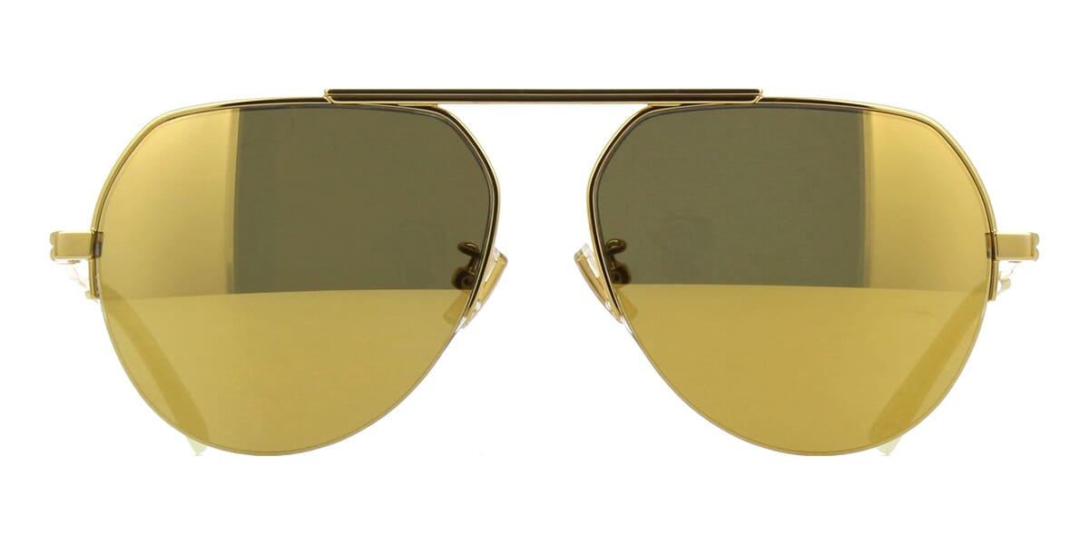 Bottega Veneta Unisex BV1150S 58mm Mirrored Aviator Sunglasses