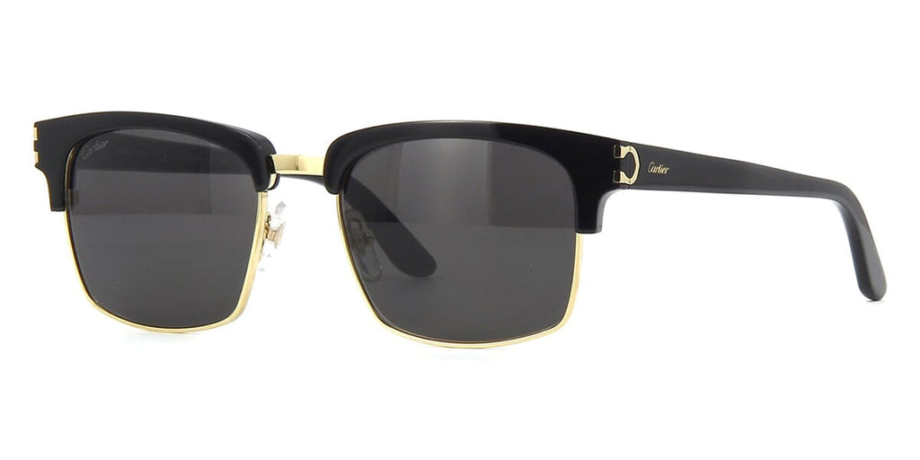 Cartier CT0132S 001 Black and Gold Sunglasses