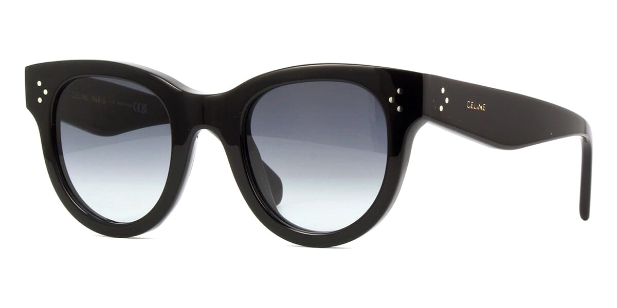 CELINE Baby Audrey CL4003IN 01B Black Round Sunglasses With Grey ...