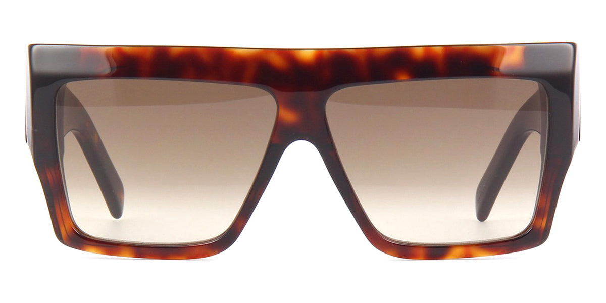 CELINE CL40092I 52F Dark Havana Rectangle Sunglasses With Brown 