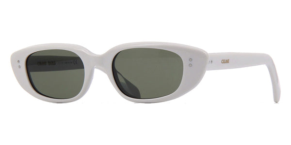 Céline Oval Cay-Eye Sunglasses In Acetate White Sunglasses, 58% OFF