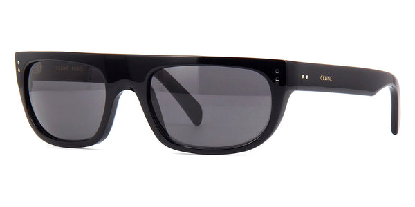 CELINE CL40101I 01A Rectangle Black Sunglasses With Grey Lenses - US