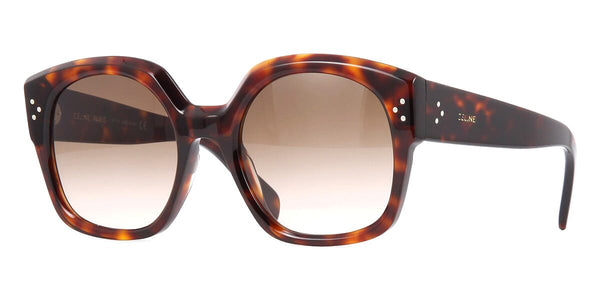 CELINE CL40168I 54F Dark Havana Square Sunglasses with 