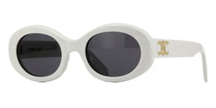 CELINE サングラス CL40194U 25A CELINE White Round CL40194U 25A Sunglasses With Gold