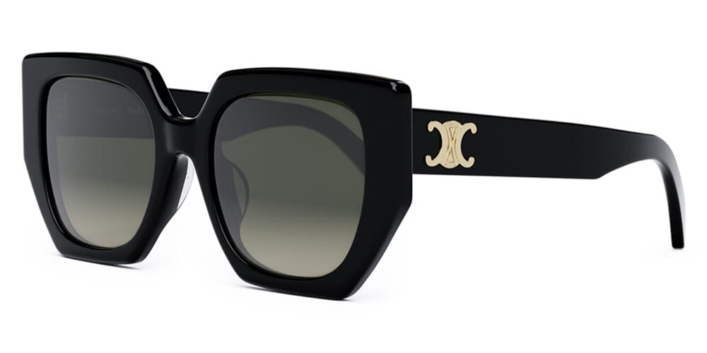 Celine CL000312 Unisex Oval Sunglasses, Black/Grey at John Lewis & Partners