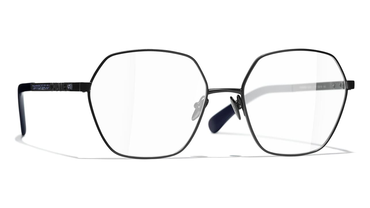 Chanel Eyeglasses Frames 3176 c.677 Clear Brown Square Gray Denim 51-17-135