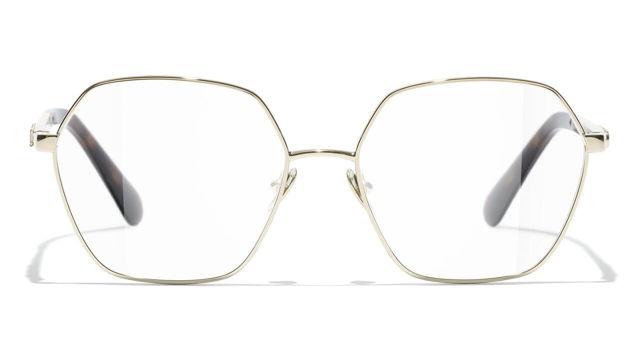 Eyeglasses: Butterfly Eyeglasses, metal & calfskin — Fashion