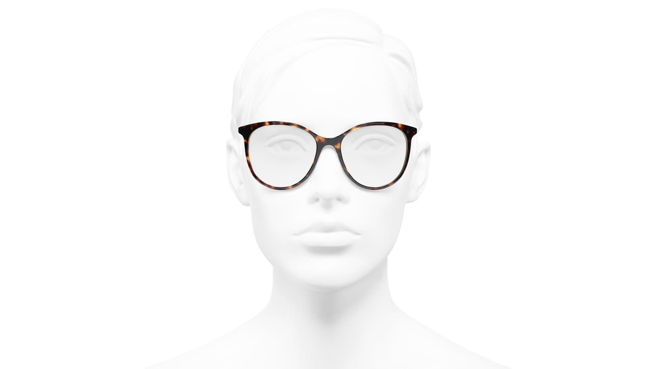 Chanel Pantos Interlocking CC Logo Eyeglasses - Black Eyeglasses,  Accessories - CHA887224