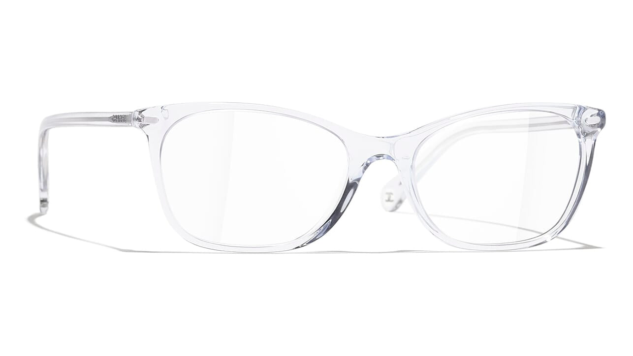 CHANEL CH 3134-H 660 52mm Clear Transparent Eyeglasses Frames Only Italy A