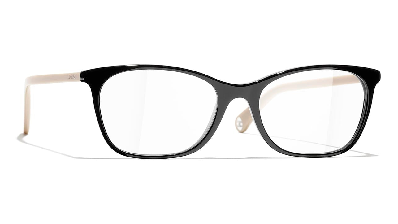 Chanel 3443 Glasses Black Square Women