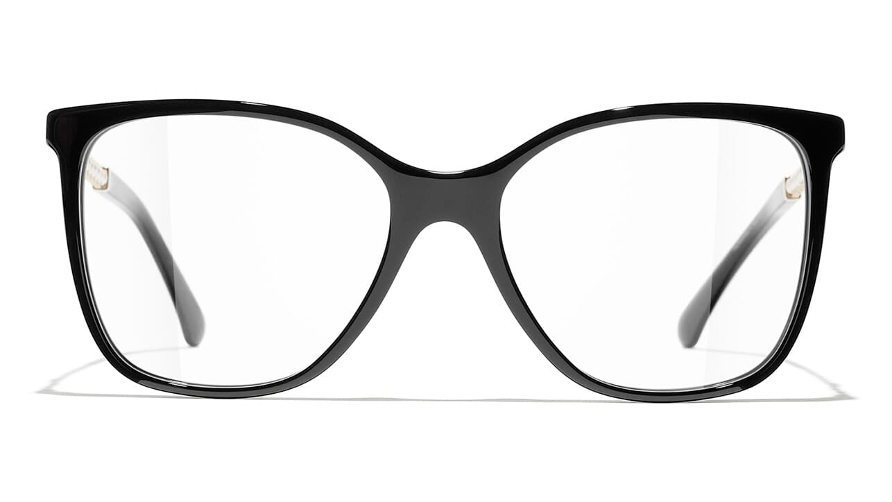 Eyeglasses frames Chanel 2185 c.101 black square frame Caliber 52mm