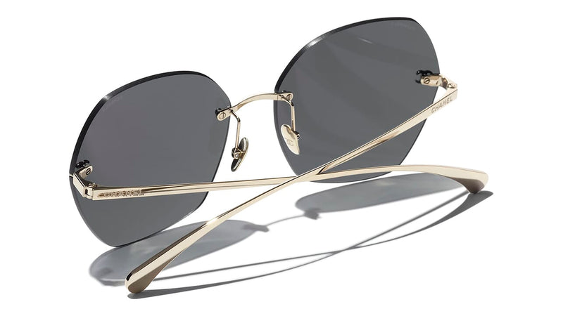 Chanel Black 4001 Rimless Sunglasses Chanel