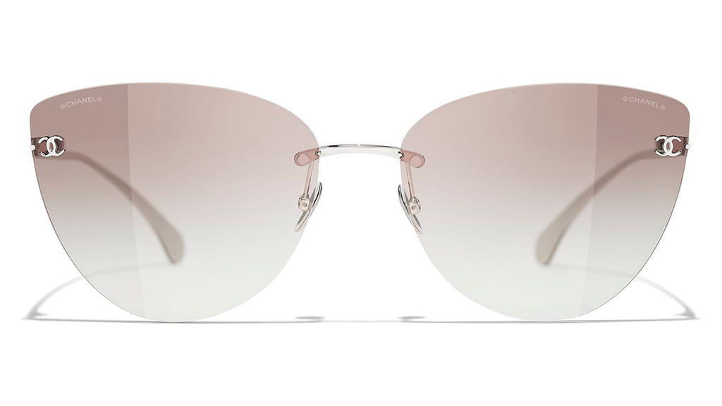 CHANEL Titanium Cat Eye Sunglasses 4273-T Blue 1303798