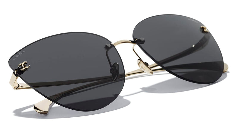 chanel sunglasses gold frame